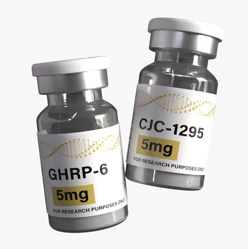 THE HULK STACK - CJC-1295 No DAC 5mg & GHRP-6 5mg Peptide Vial Bundle